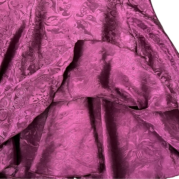 Vintage Gold Label Victoria’s Secret Purple Jacquard Slip Dress Size Medium - Picture 9 of 16